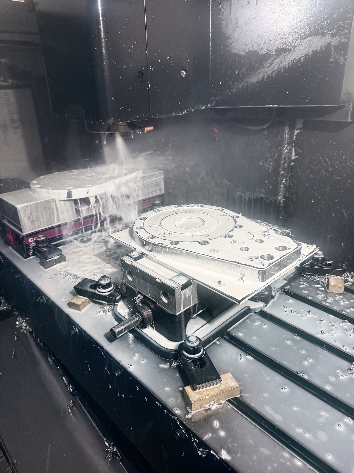 CNC machining work inside Quality Mould facility